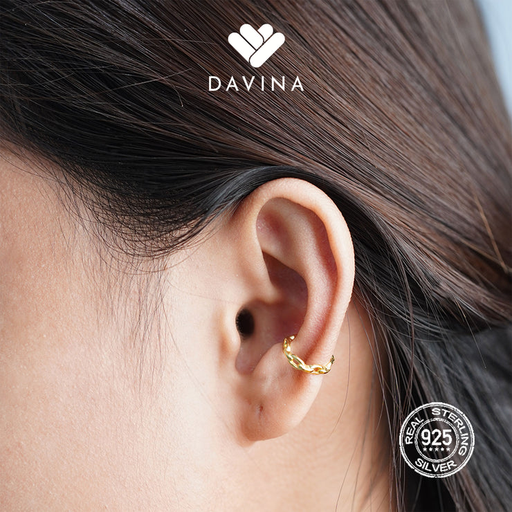 DAVINA Ladies Fay Earrings Gold Color Sterling Silver 925