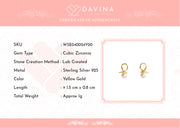 Davina Ladies Corlly Earrings Gold Color S925