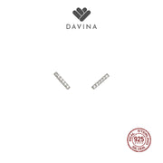 Davina Ladies Linee Earrings Silver Color S925