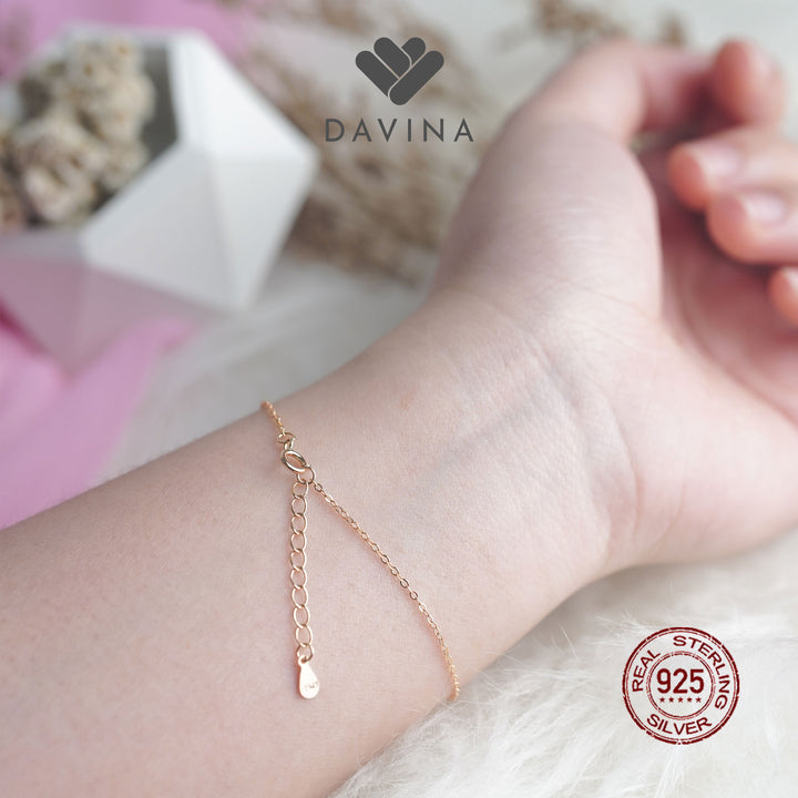 DAVINA Ladies Lovels Bracelet Rose Gold Plated Sterling Silver 925