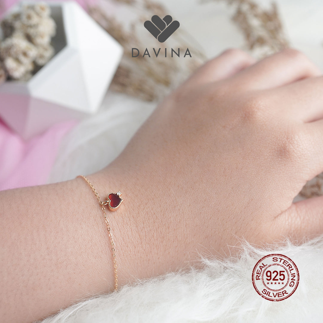 DAVINA Ladies Lovels Bracelet Rose Gold Plated Sterling Silver 925