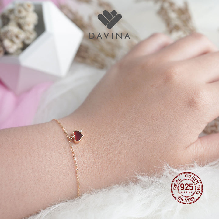 DAVINA Ladies Lovels Bracelet Rose Gold Plated Sterling Silver 925
