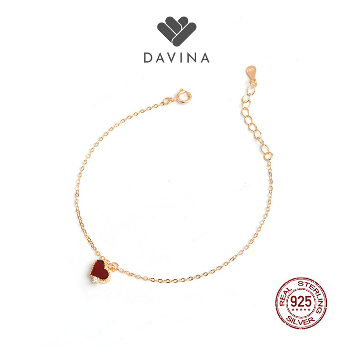 DAVINA Ladies Lovels Bracelet Rose Gold Plated Sterling Silver 925