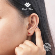 DAVINA Ladies Lovels Earrings Rose Gold Color Sterling Silver 925