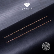 DAVINA Ladies Delilah Earrings Rose Gold Plated Sterling Silver 925