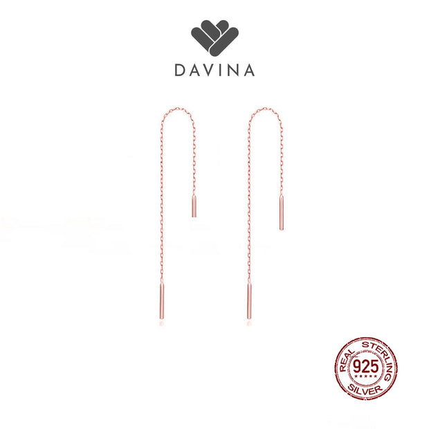 DAVINA Ladies Delilah Earrings Rose Gold Plated Sterling Silver 925