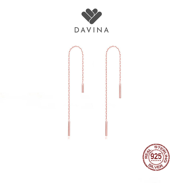 DAVINA Ladies Delilah Earrings Rose Gold Plated Sterling Silver 925