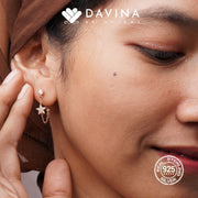 DAVINA Ladies Lylia Earrings Rose Gold Color Sterling Silver 925