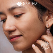 DAVINA Ladies Lylia Earrings Rose Gold Color Sterling Silver 925