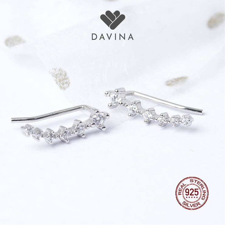 DAVINA Ladies Poppy Earrings Medium Sterling Silver 925