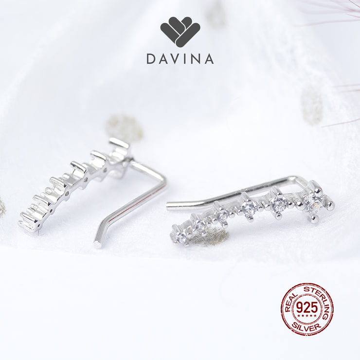 DAVINA Ladies Poppy Earrings Medium Sterling Silver 925