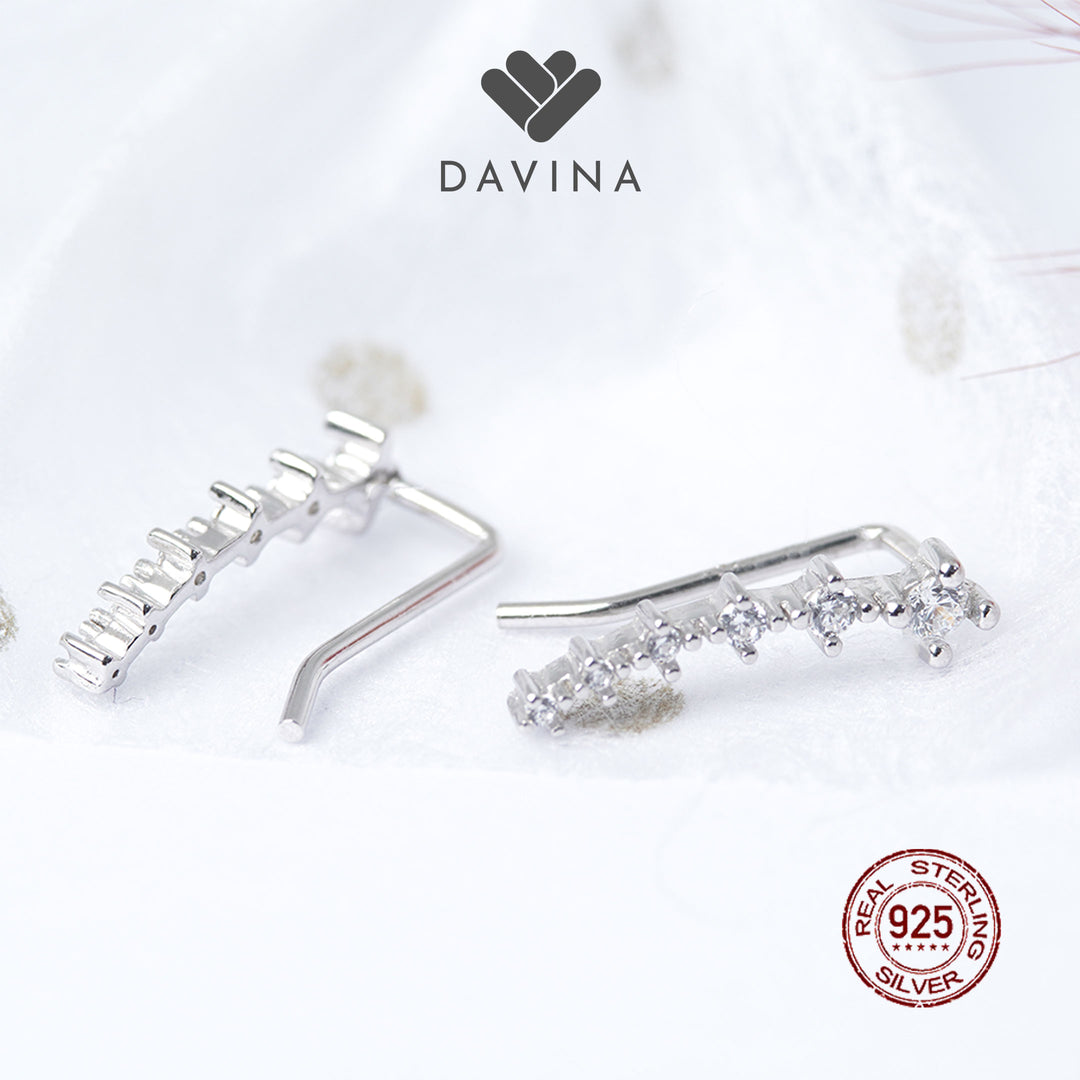 DAVINA Ladies Poppy Earrings Small Sterling Silver 925