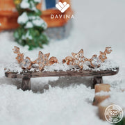 DAVINA Ladies Denices Earrings Rose Gold Color Sterling Silver 925