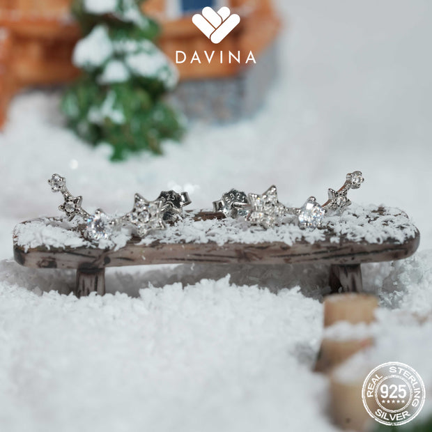 DAVINA Ladies Denices Earrings Sterling Silver 925