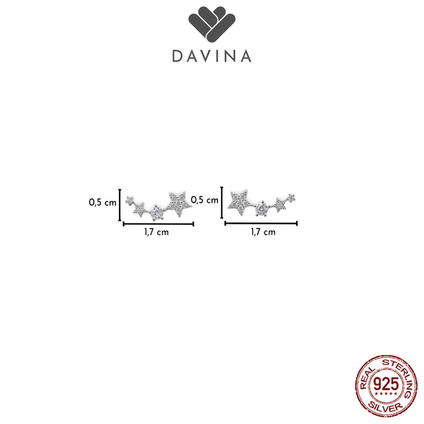 DAVINA Ladies Denices Earrings Sterling Silver 925