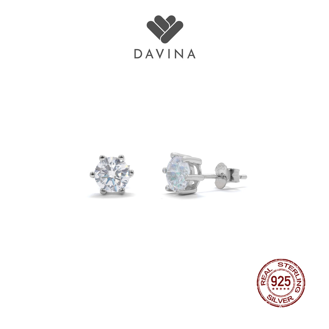 DAVINA Ladies Lucia Earrings Sterling Silver 925