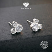 DAVINA Ladies Mickey Earrings Sterling Silver 925