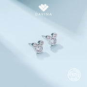 DAVINA Ladies Mickey Earrings Sterling Silver 925