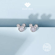 DAVINA Ladies Mickey Earrings Sterling Silver 925