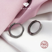 DAVINA Ladies Meila Earrings Black Color Sterling Silver 925