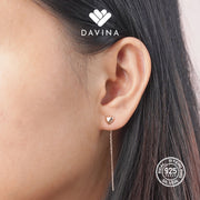 DAVINA Ladies Belene Earrings Rose Gold Plated Sterling Silver 925