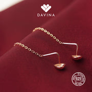 DAVINA Ladies Belene Earrings Rose Gold Plated Sterling Silver 925