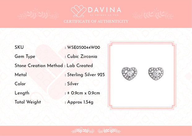 DAVINA Ladies Devana Earrings Silver Color S925