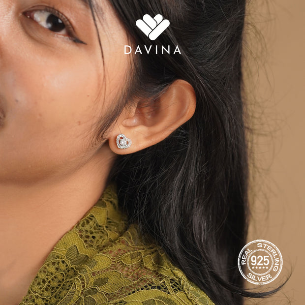 DAVINA Ladies Devana Earrings Silver Color S925