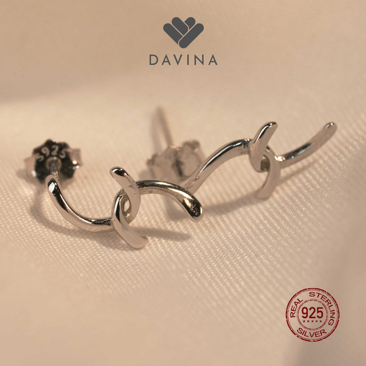 DAVINA Ladies Corla Earrings Sterling Silver 925