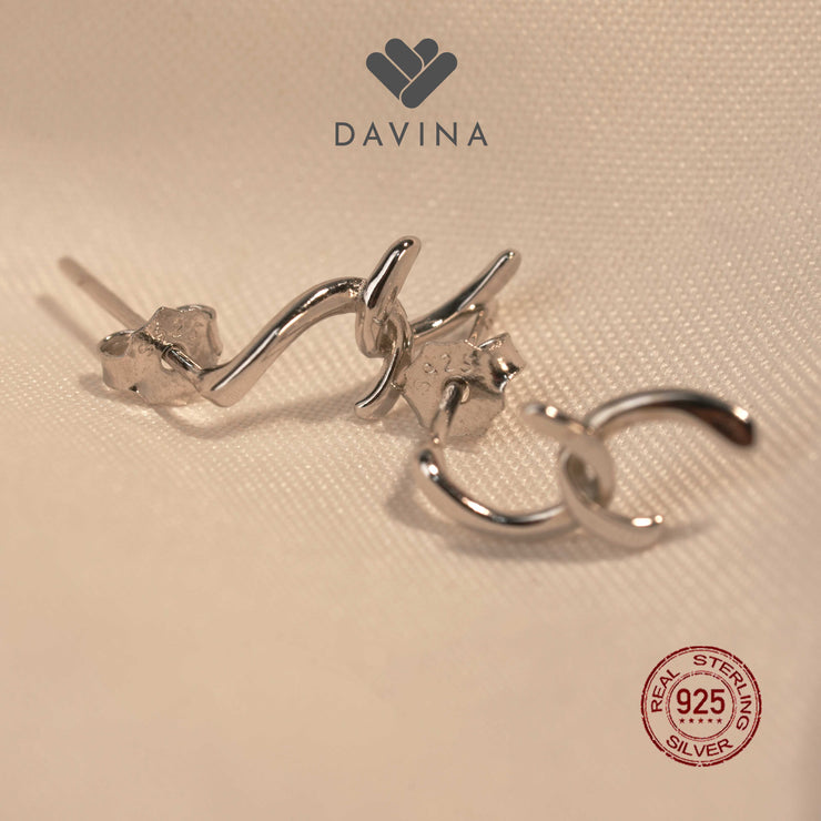 DAVINA Ladies Corla Earrings Sterling Silver 925