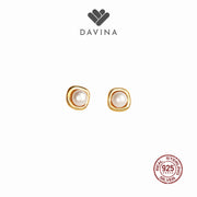 Davina Ladies Aqiella Earrings Gold Color S925