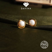 Davina Ladies Aqiella Earrings Gold Color Sterling Silver 925