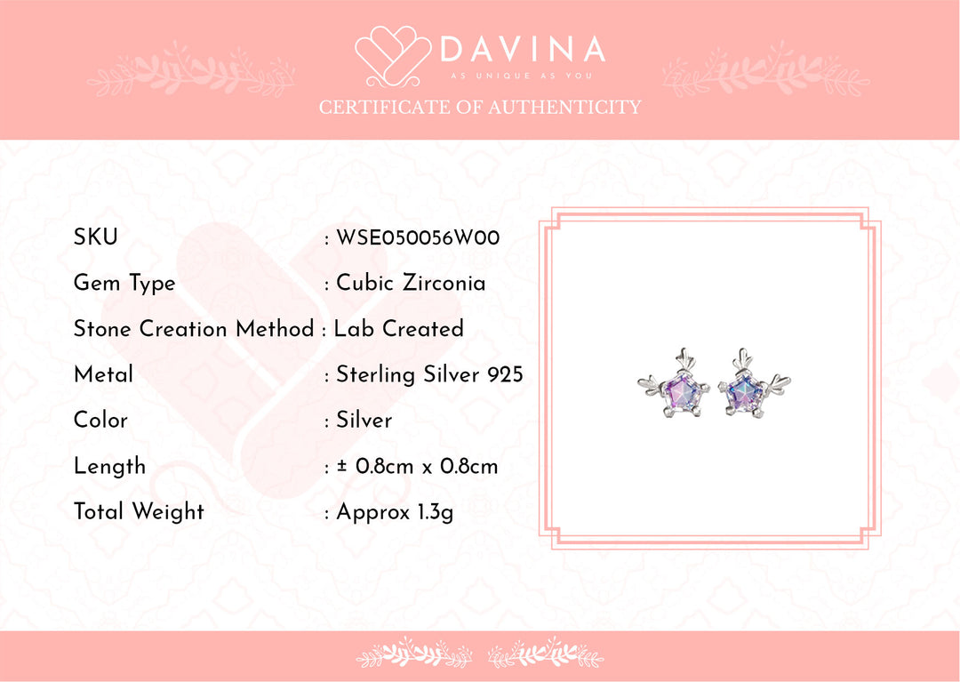 DAVINA Ladies Dyani Earrings Sterling Silver 925