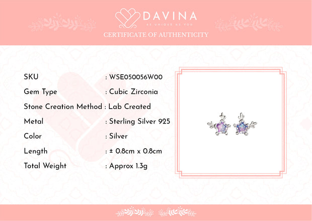 DAVINA Ladies Dyani Earrings Sterling Silver 925