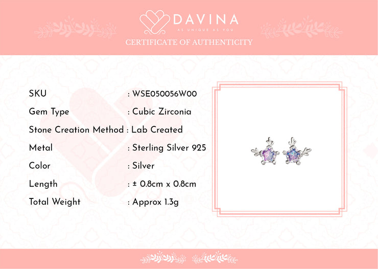 DAVINA Ladies Dyani Earrings Sterling Silver 925