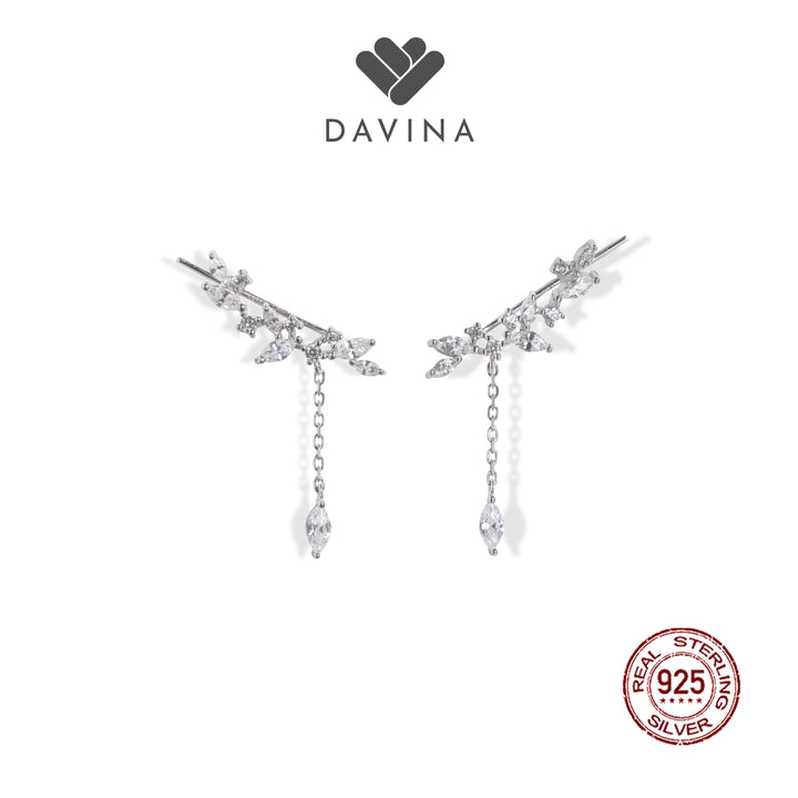 DAVINA Ladies Slyvain Earrings Sterling Silver 925