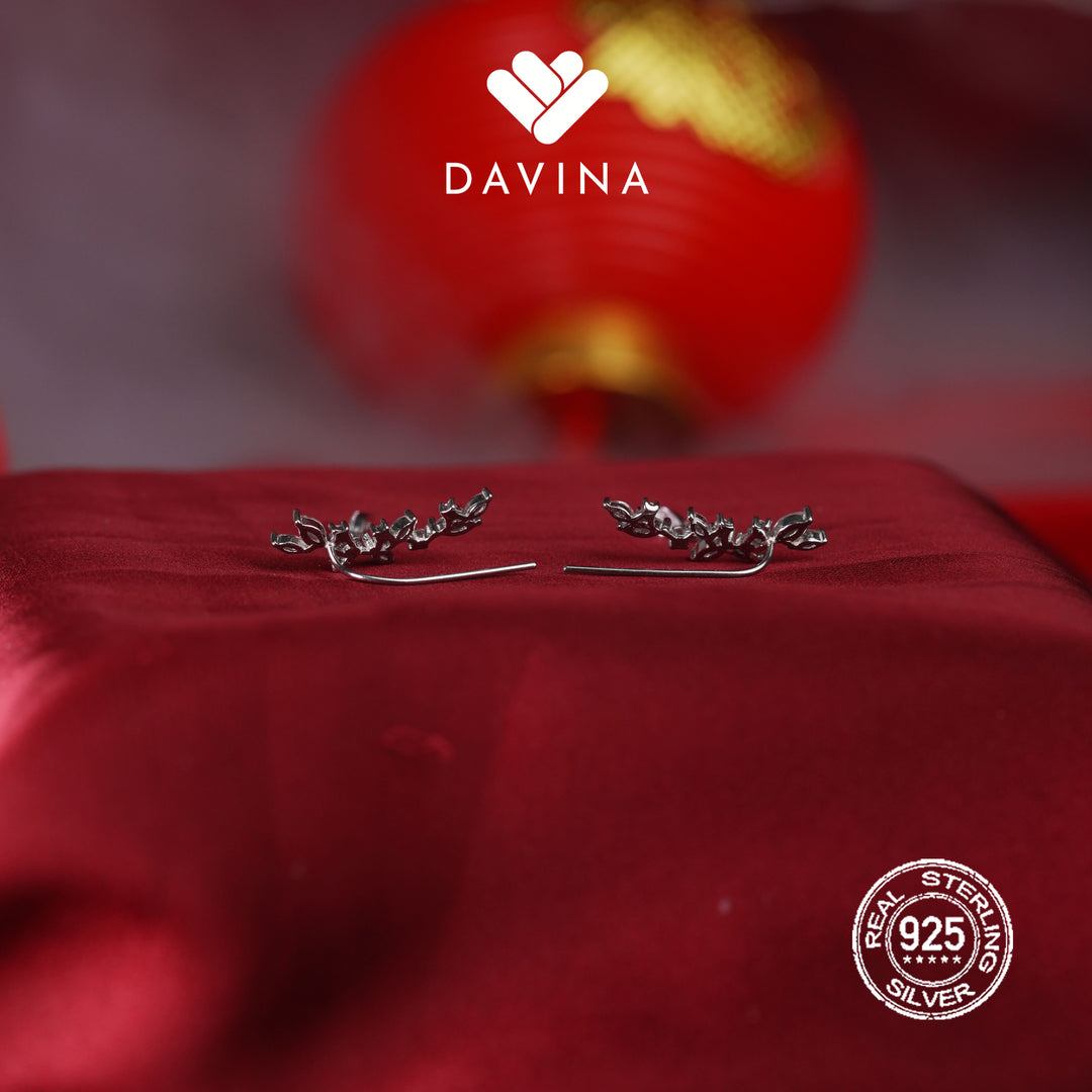 DAVINA Ladies Slyvain Earrings Sterling Silver 925