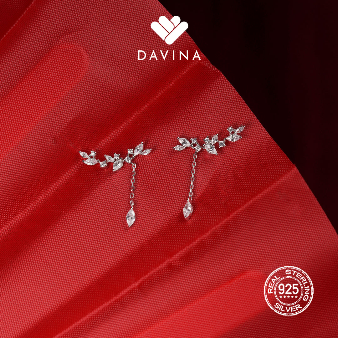 DAVINA Ladies Slyvain Earrings Sterling Silver 925