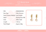 Davina Ladies Meg Earrings Gold Color S925