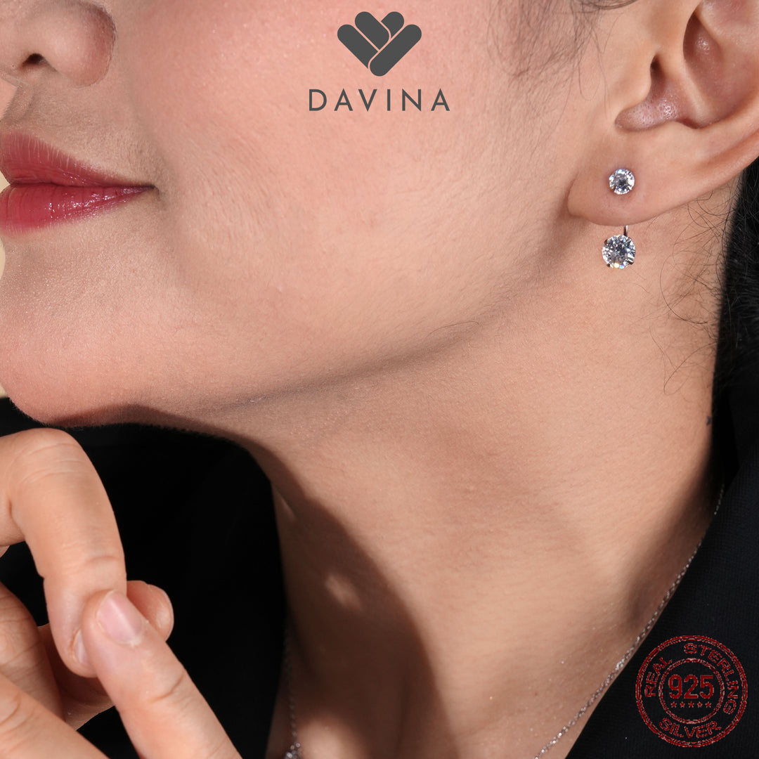 DAVINA Ladies Elewyn Earrings Sterling Silver 925
