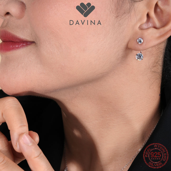DAVINA Ladies Elewyn Earrings Sterling Silver 925