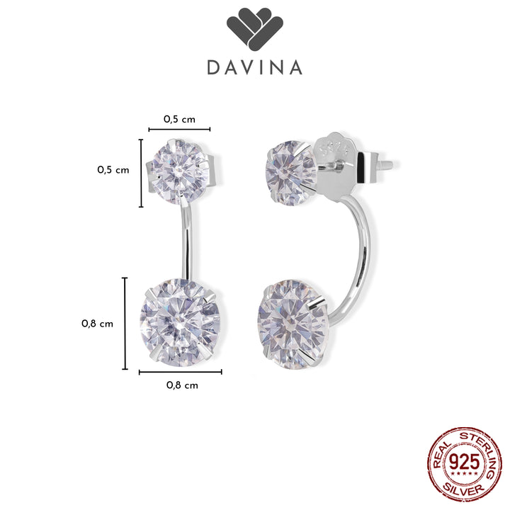 DAVINA Ladies Elewyn Earrings Sterling Silver 925