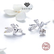 DAVINA Ladies Tinkerbell Earrings Sterling Silver 925