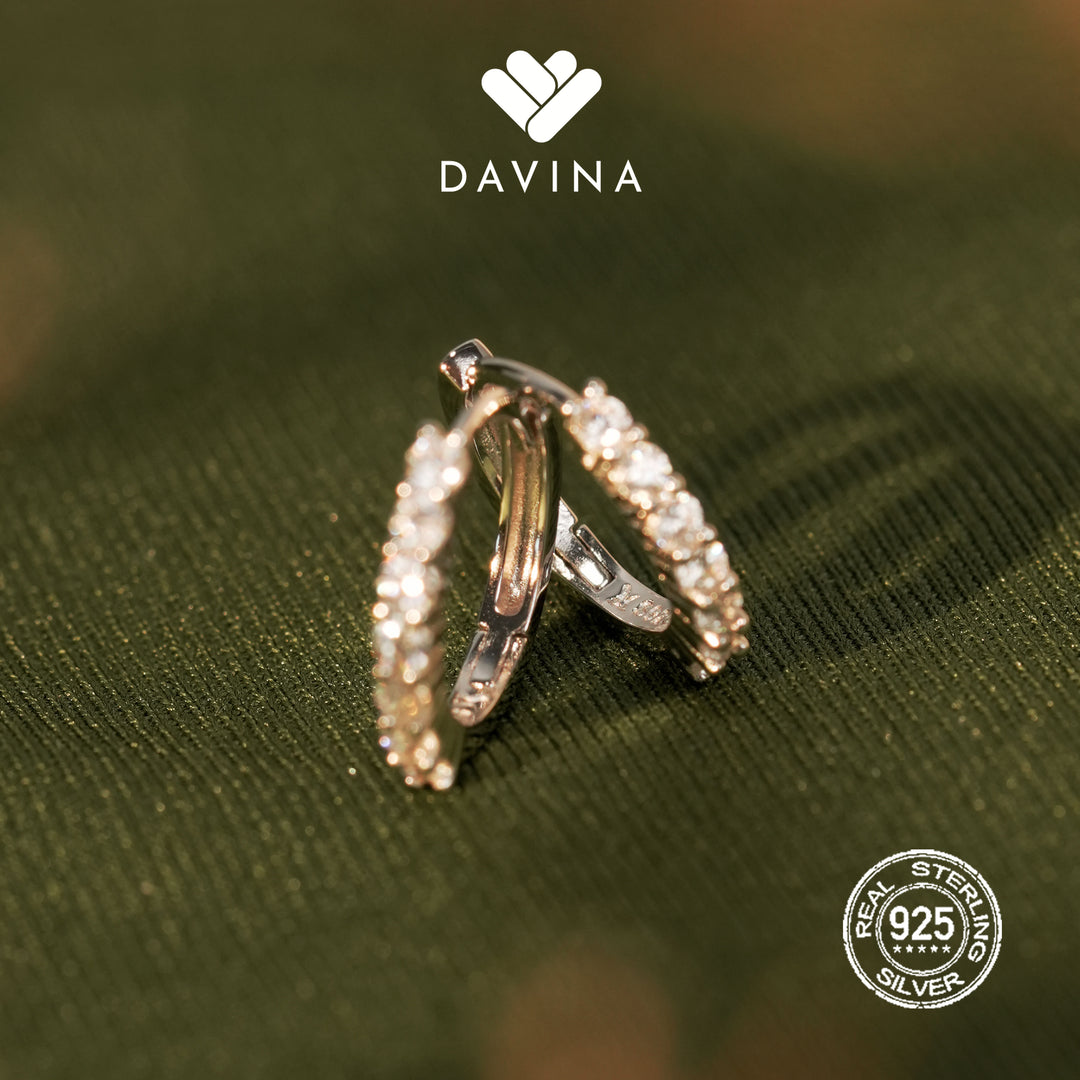 DAVINA Ladies Aurora Earrings Sterling Silver 925