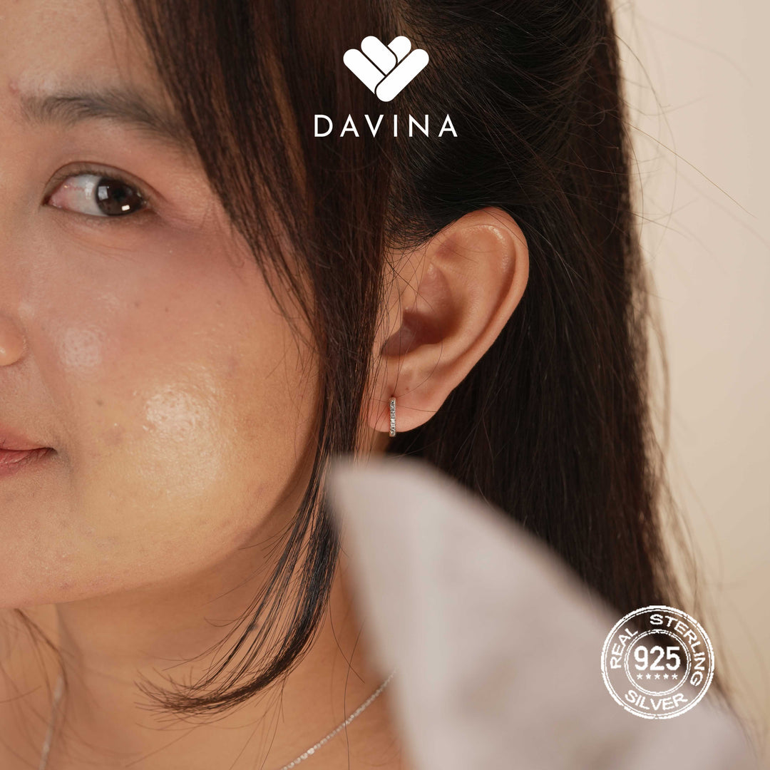 DAVINA Ladies Amoura Earrings Sterling Silver 925