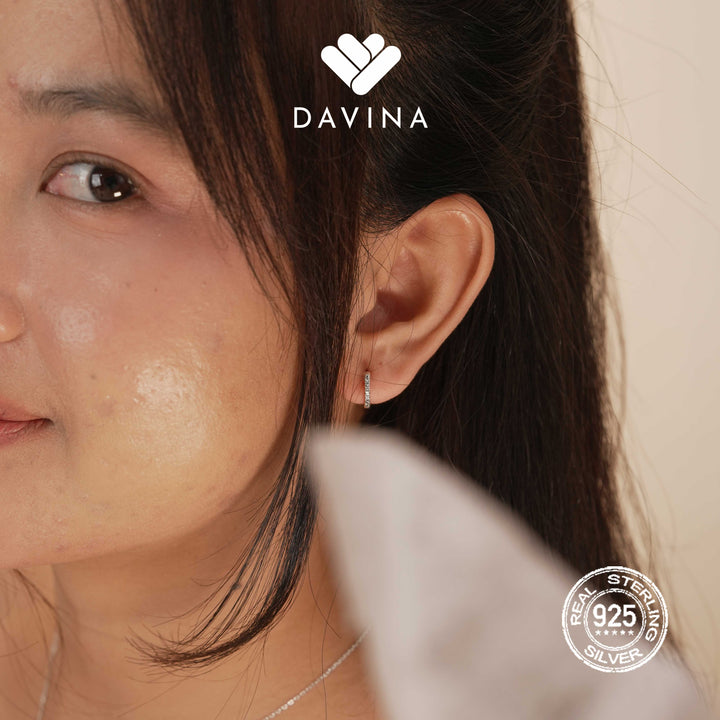 DAVINA Ladies Amoura Earrings Sterling Silver 925