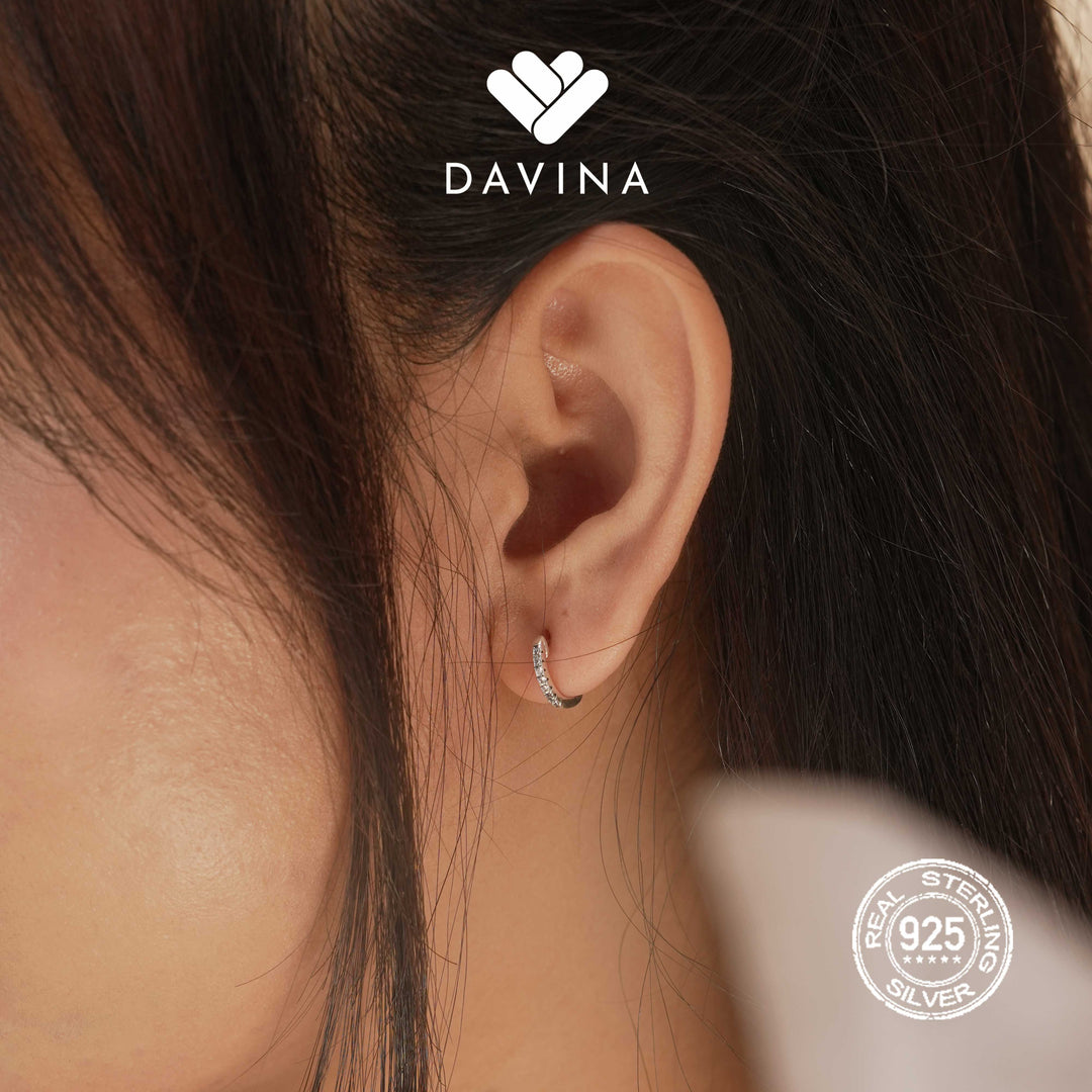 DAVINA Ladies Amoura Earrings Sterling Silver 925