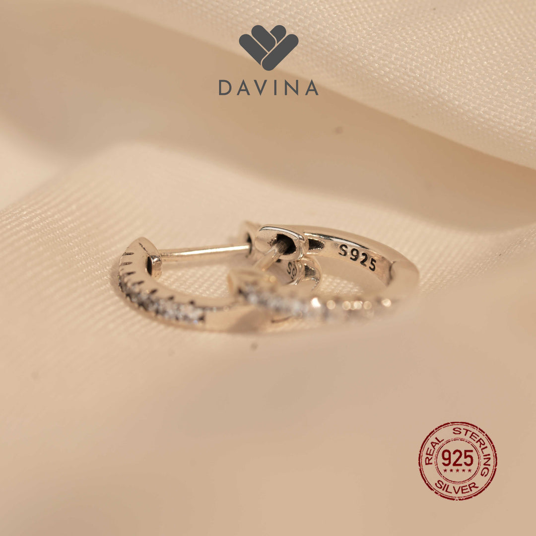 DAVINA Ladies Amoura Earrings Sterling Silver 925
