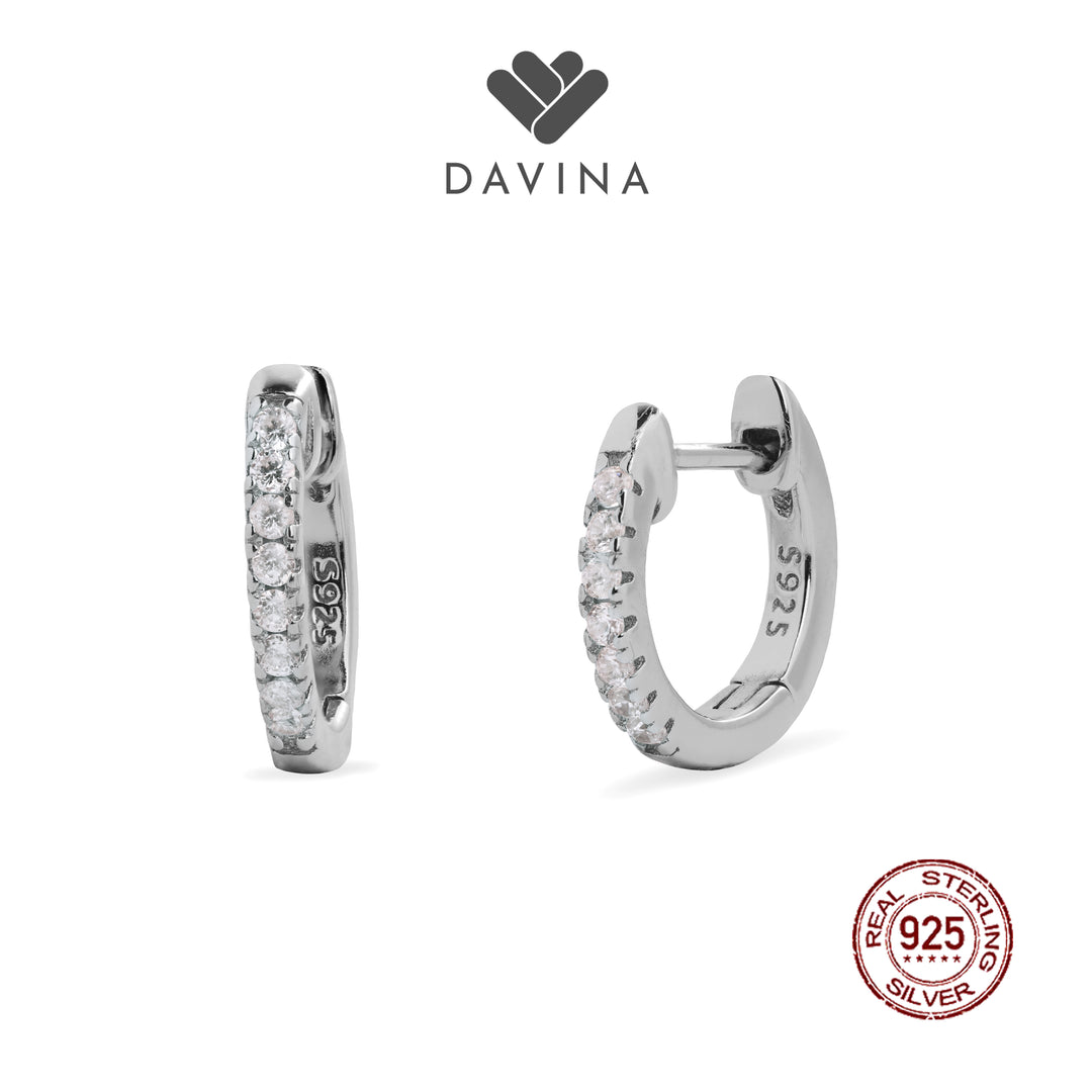DAVINA Ladies Amoura Earrings Sterling Silver 925