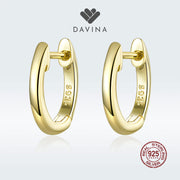 DAVINA Ladies Cassie Earrings Gold Color Sterling Silver 925